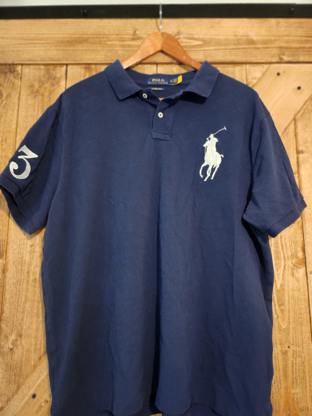 Polo by Ralph Lauren Navy Short-Sleeve Classic Polo with White Pony